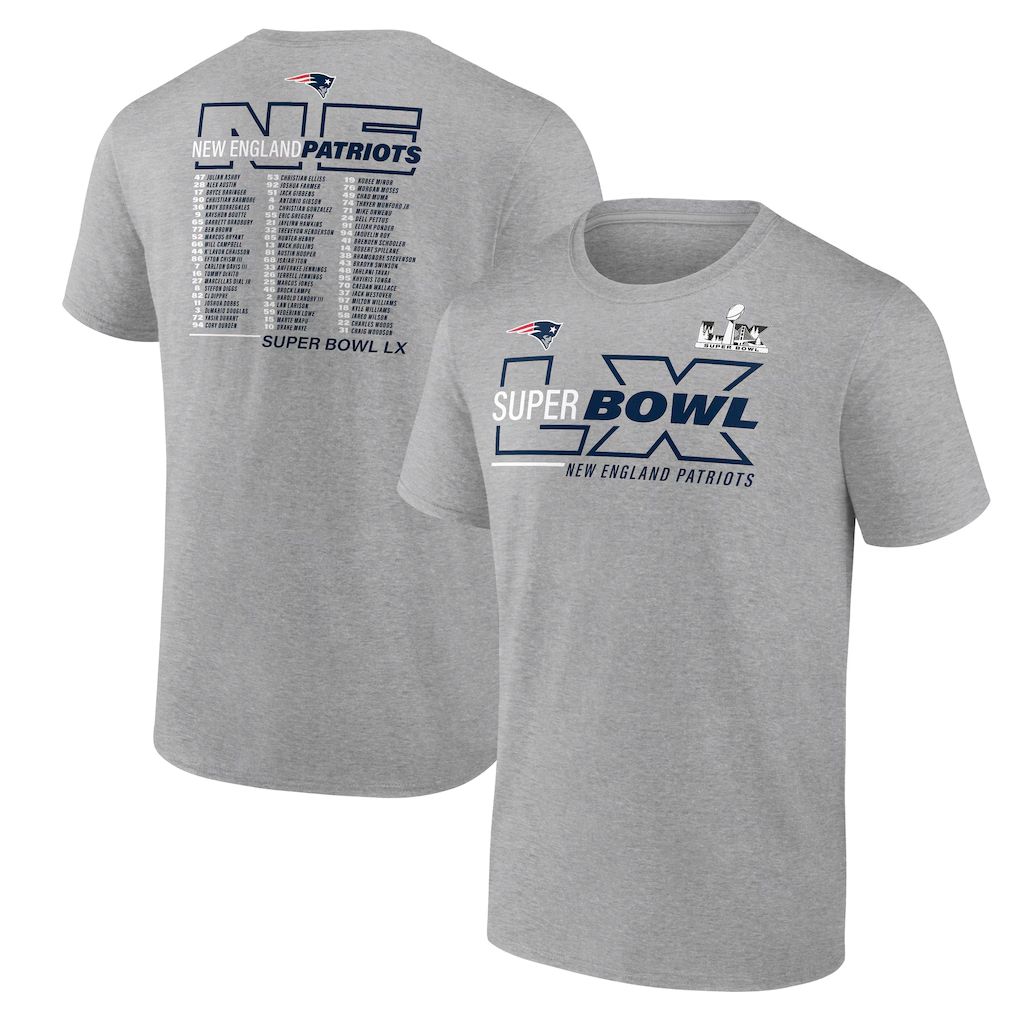 Men 2026 NFL New England Patriots T-shirt grey 010